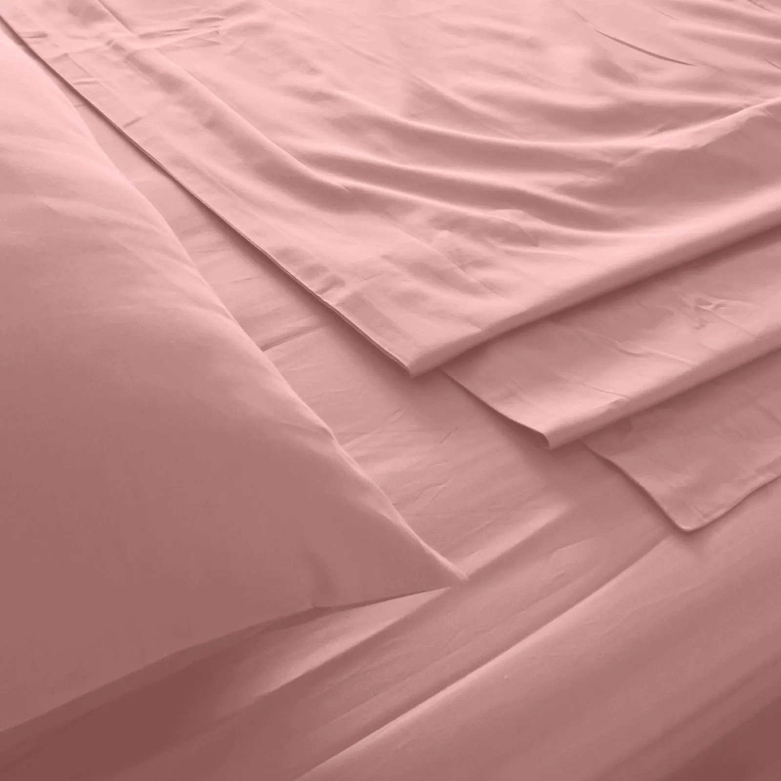 1000TC Hotel Grade Bamboo Cotton Sheets | Pillowcases Set | Ultrasoft | King | Blush