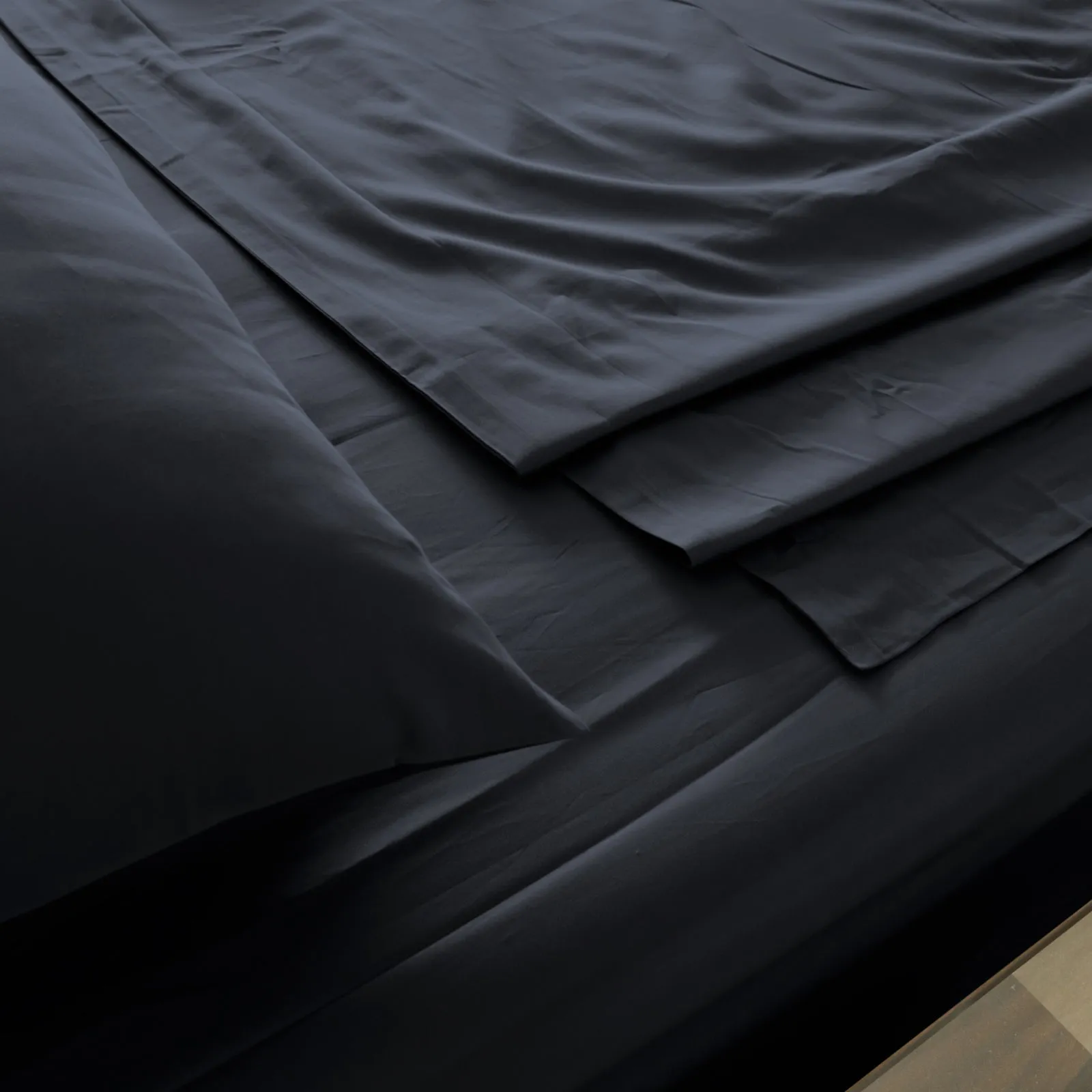 1000TC Hotel Grade Bamboo Cotton Sheets | Pillowcases Set | Ultrasoft | King | Charcoal