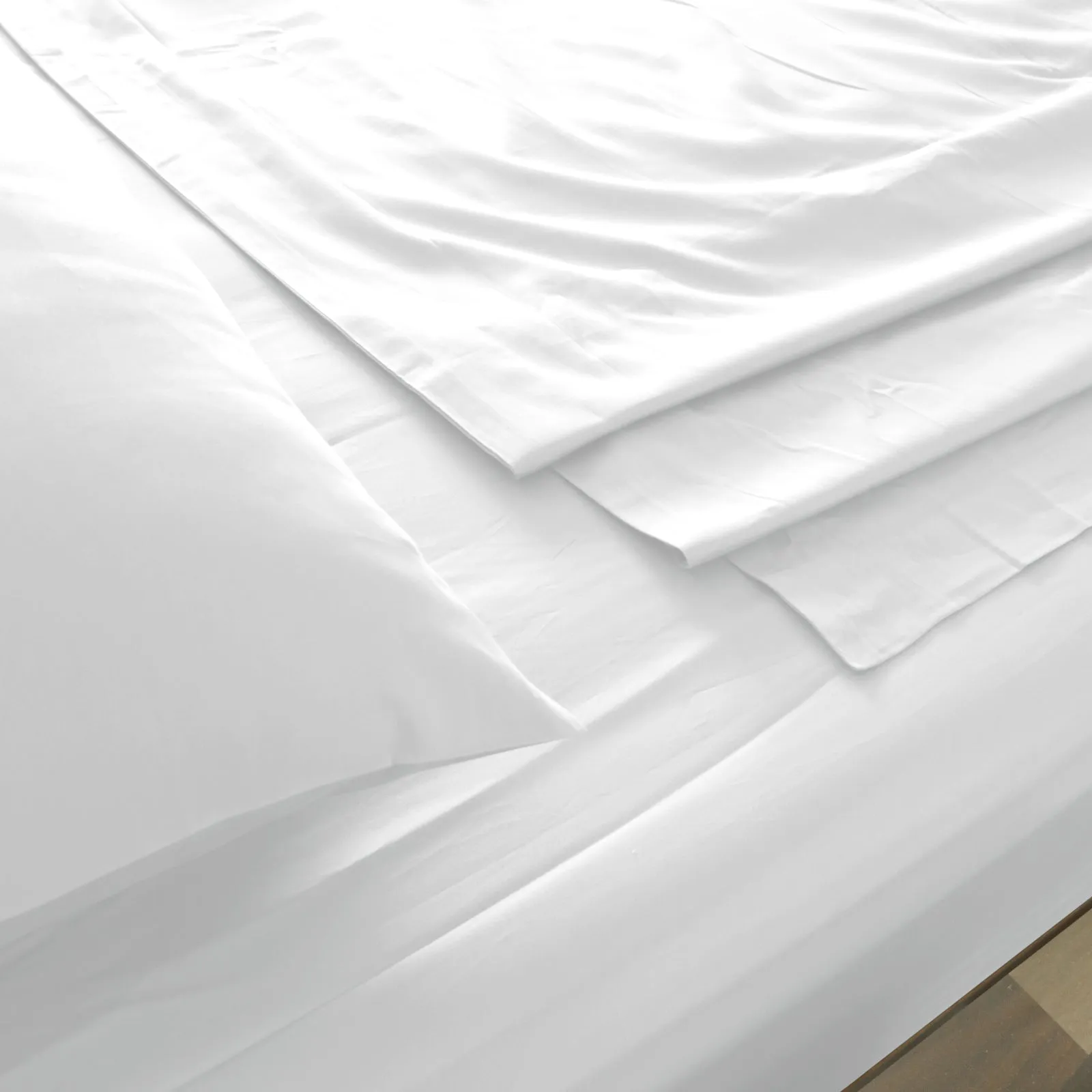 1000TC Hotel Grade Bamboo Cotton Sheets | Pillowcases Set | Ultrasoft | King | White