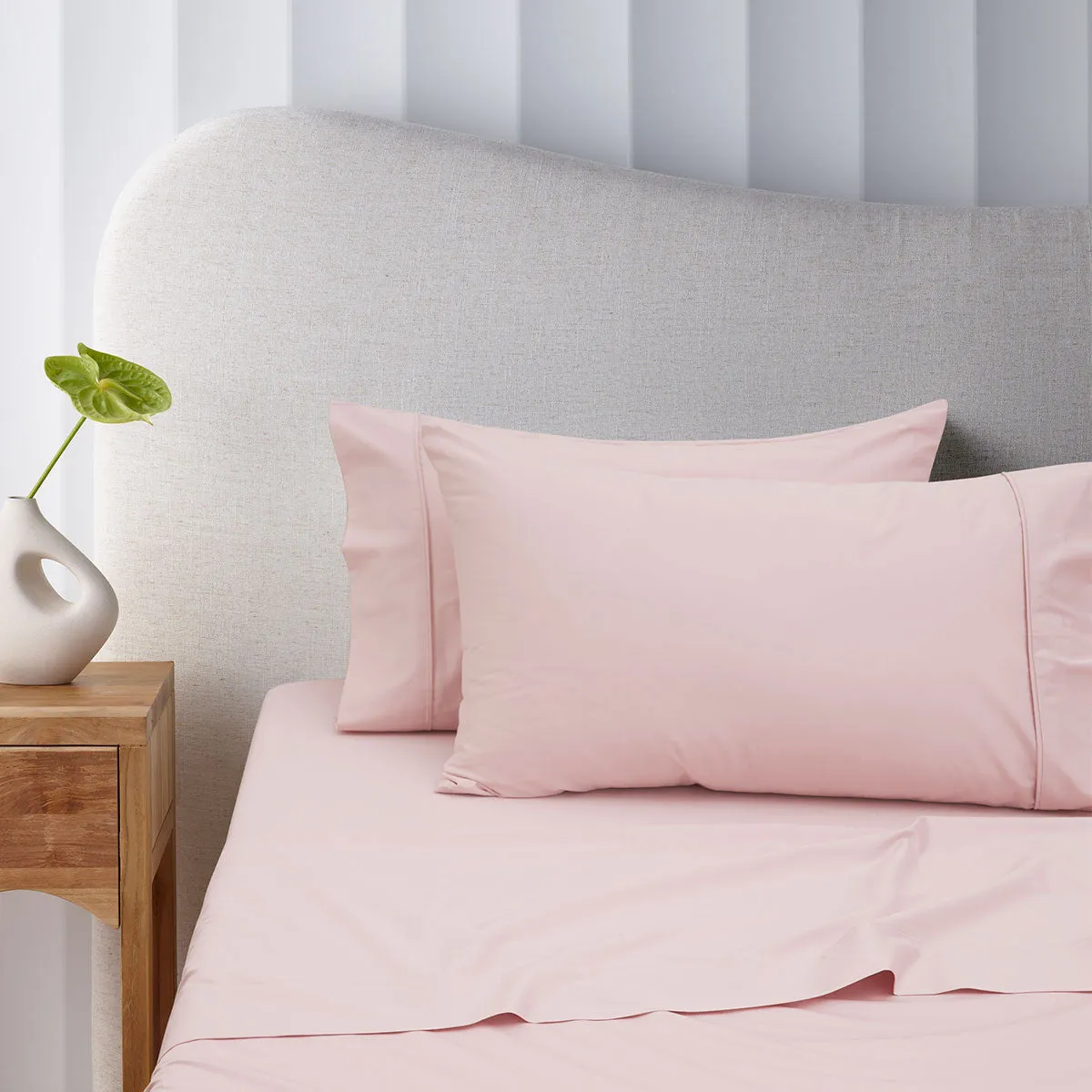 400TC Blush Bamboo Cotton Sheet Set | 40cm Wall | Single