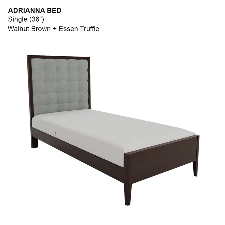 Adrianna 36x75" Bed - Walnut Brown