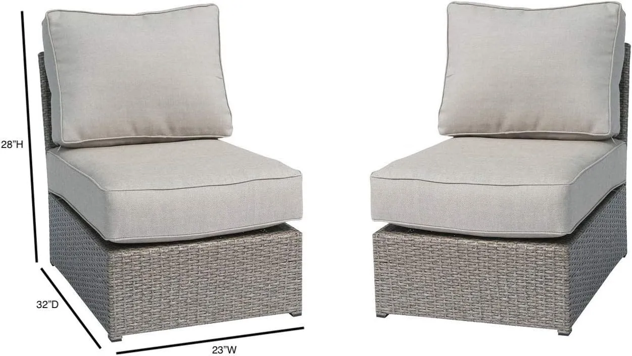 Armless Patio Chair With Cushions by Couch.com