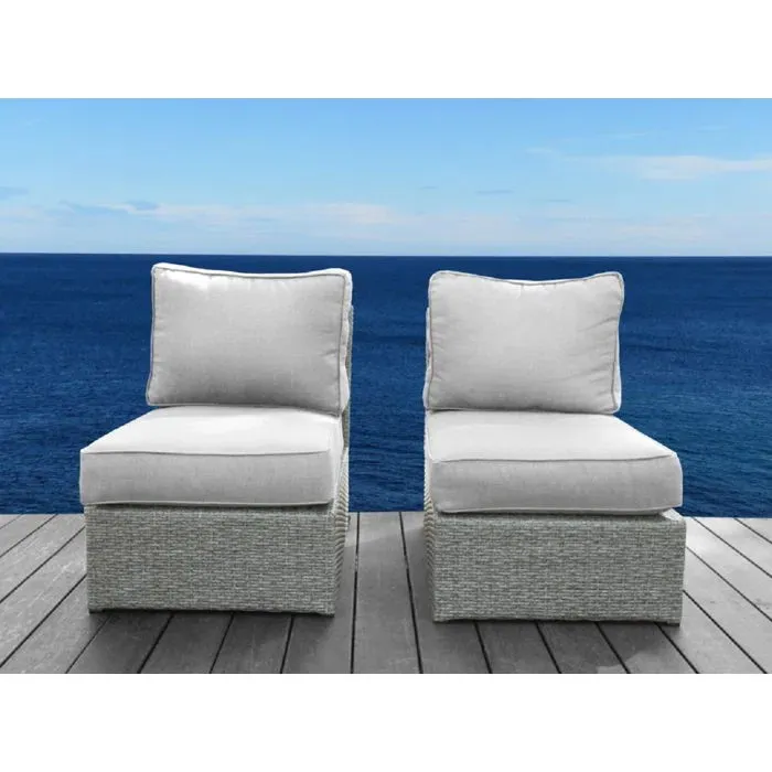 Armless Patio Chair With Cushions by Couch.com
