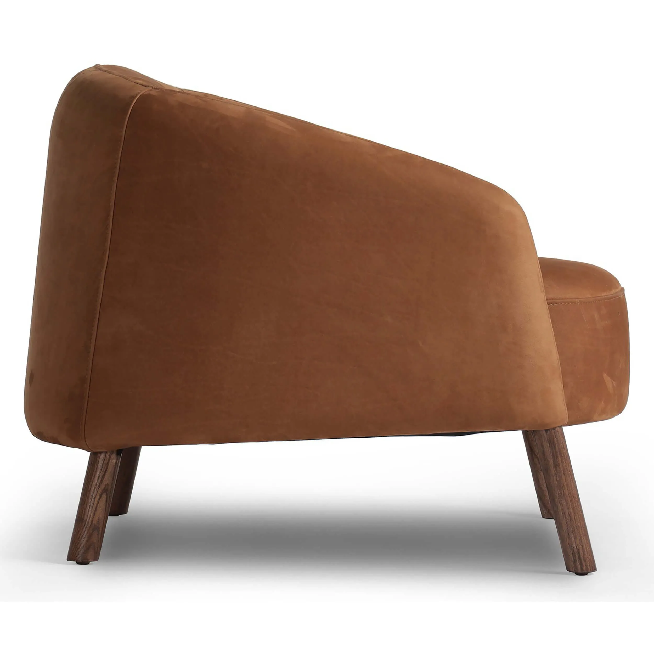 Bowie Leather Chair, Nubuck Cognac