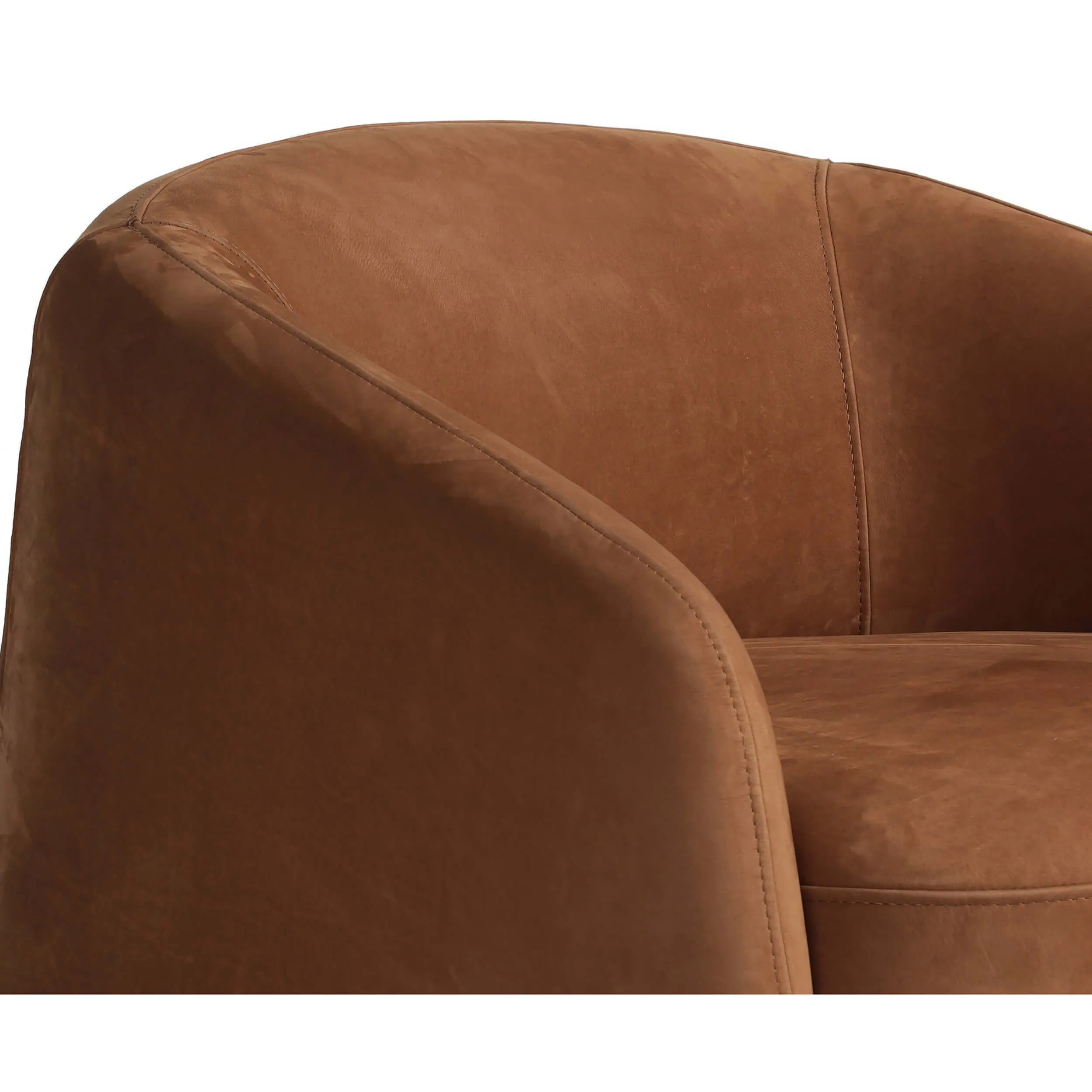 Bowie Leather Chair, Nubuck Cognac