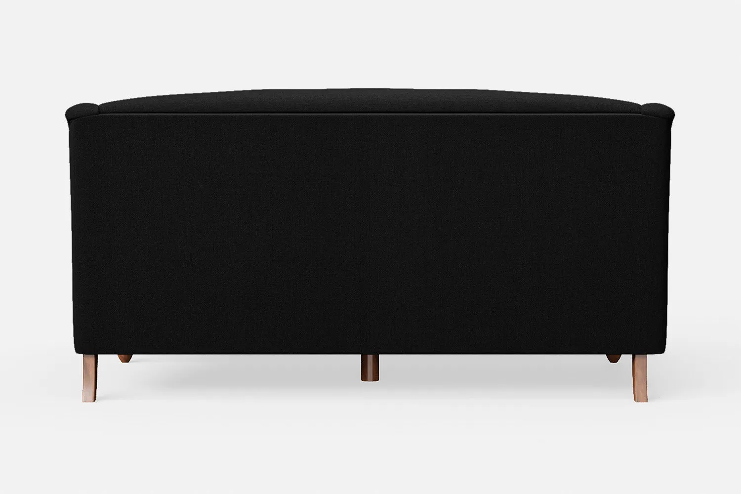 Classic Black Linen Fabric 3-Seater Burlington Sofa