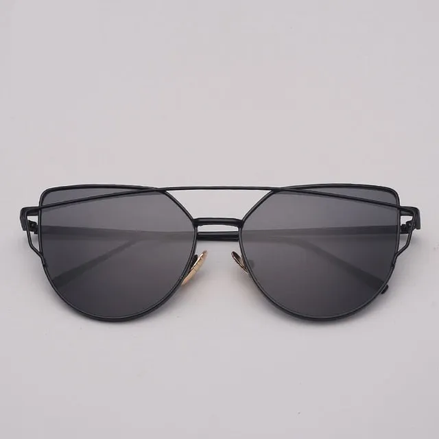 Cat Eye Retro Reflective Sunglasses
