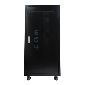EG4 Enclosed 6 Slot Battery Rack [Pre-Assembled] | Wheels Included | Bus Bar Covers | Welded (Grey)