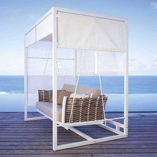Outdoor Furniture  Wicker Two Seater Swing - Olivia
