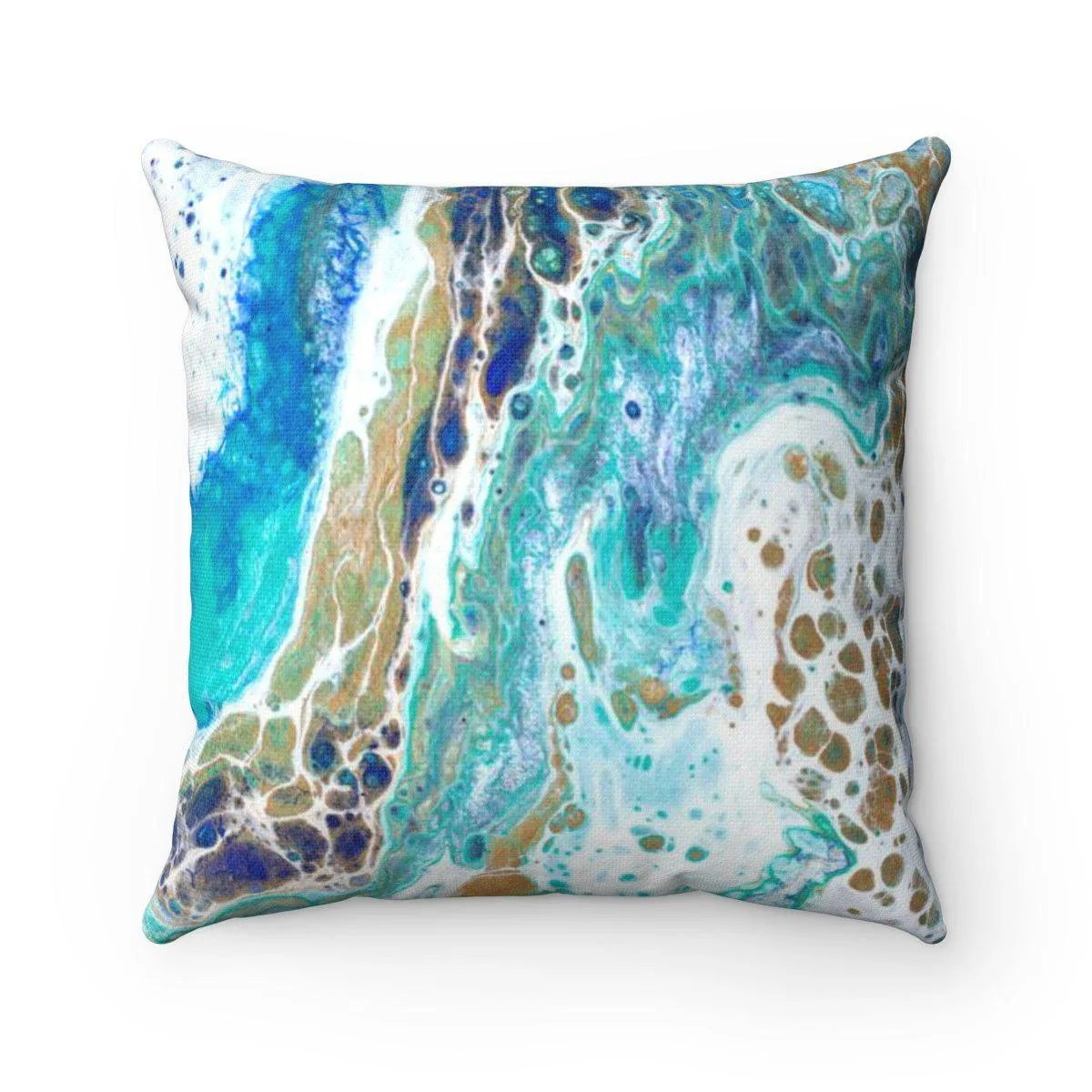 Savannah GA Nautical Map Pillow with Sapphire Shores Back