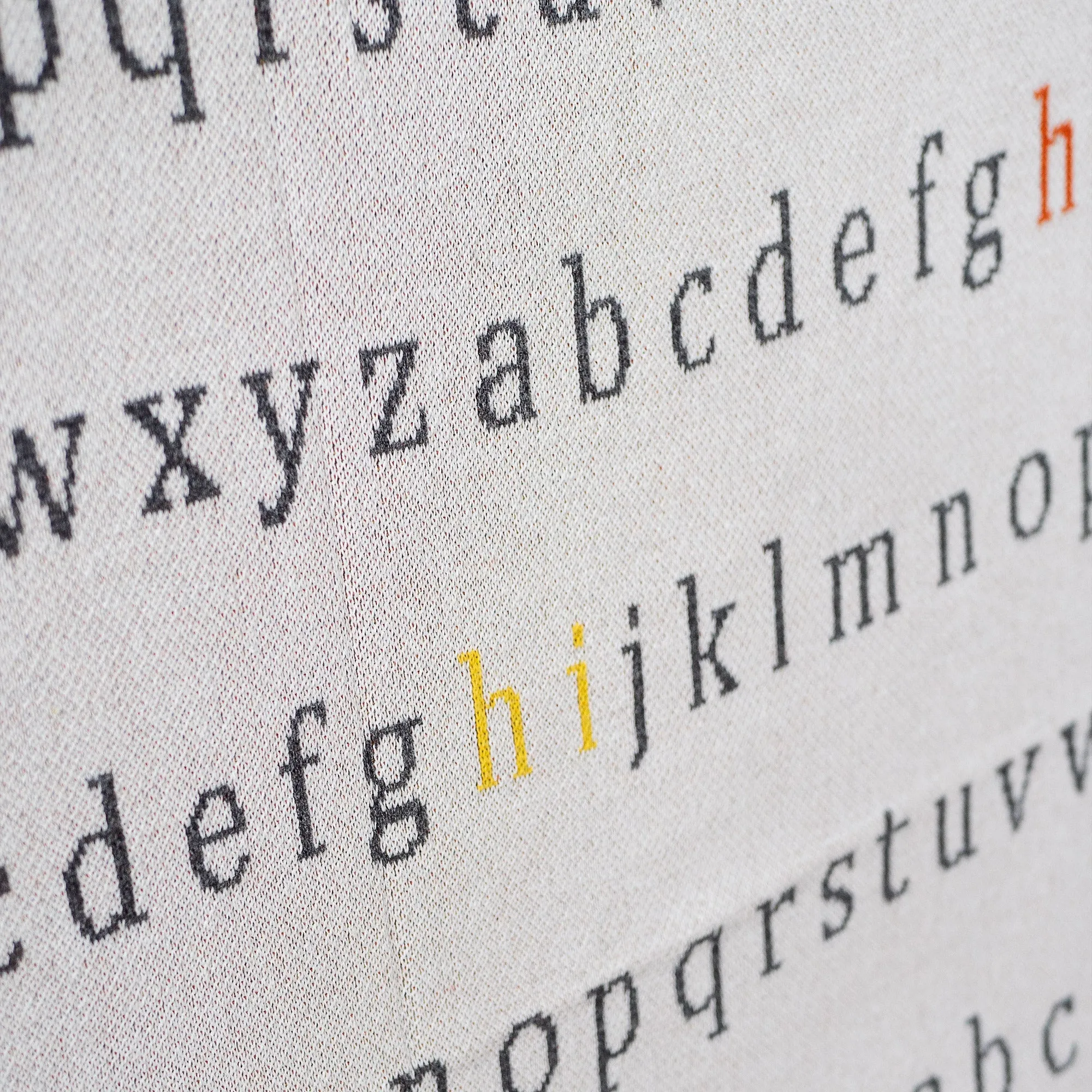 Throw / Blanket - Knitted Alphabet