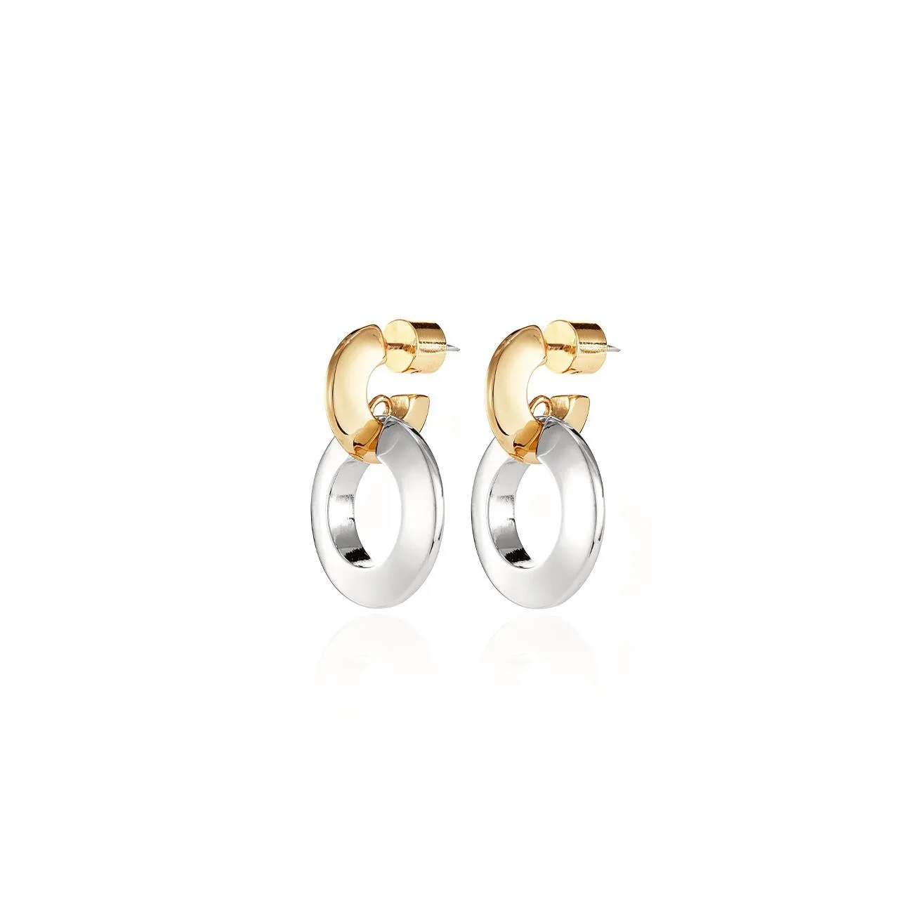 Toni Knocker Earrings (Silver   Gold)
