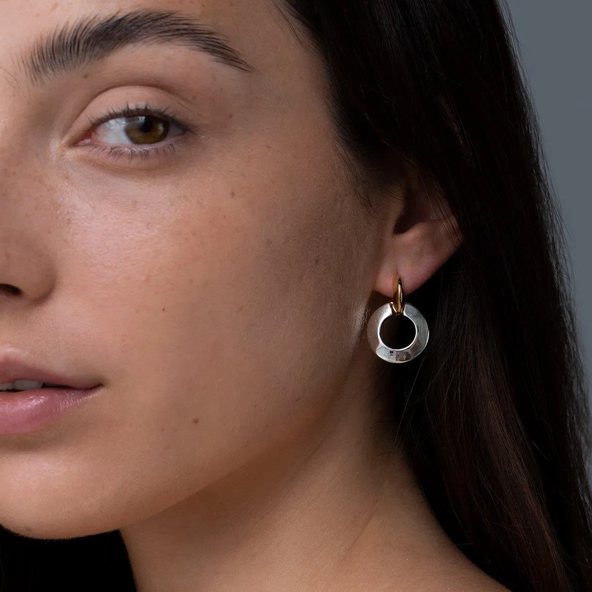 Toni Knocker Earrings (Silver   Gold)